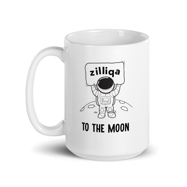 Zilliqa to the moon – White Mug (11 oz. & 15. Oz.)