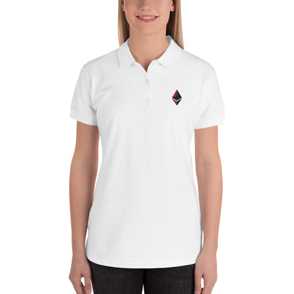 Ethereum logo - Women's Embroidered Polo Shirt
