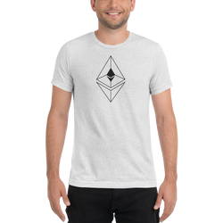 Ethereum line design - Men's Tri-Blend T-Shirt