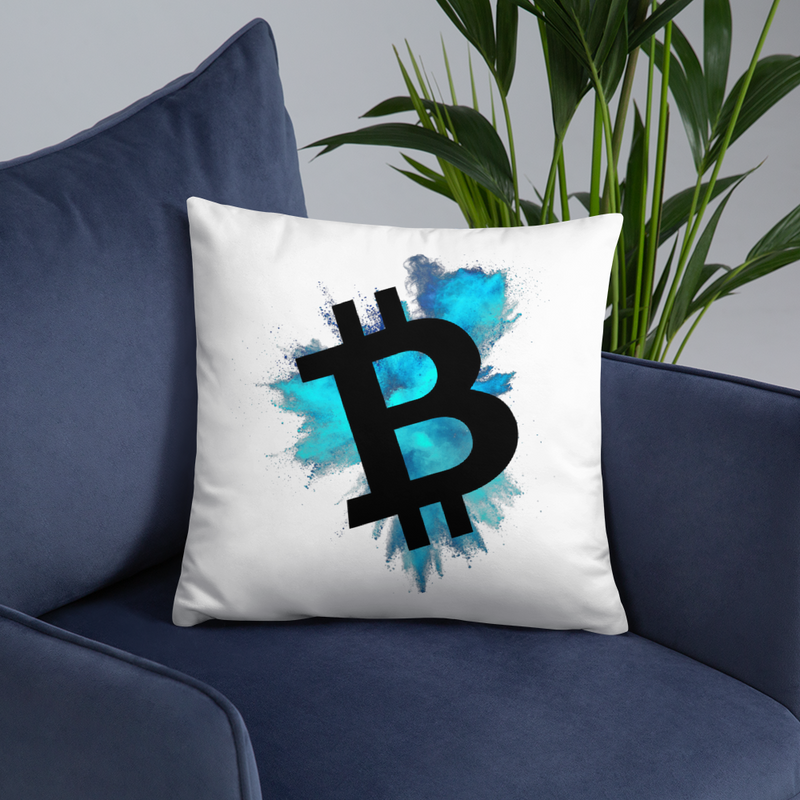 Bitcoin color cloud - Pillow