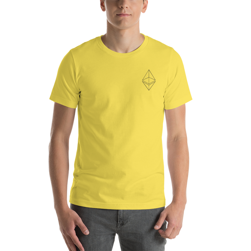 Ethereum line design - Men's Embroidered Premium T-Shirt