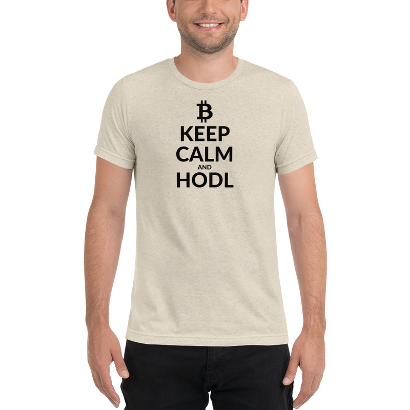Keep Calm (Bitcoin) - Men's Tri-Blend T-Shirt