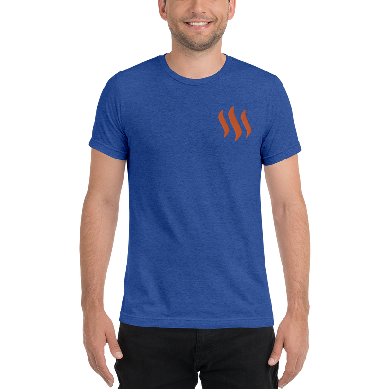Steem – Men’s Embroidered Tri-Blend T-Shirt