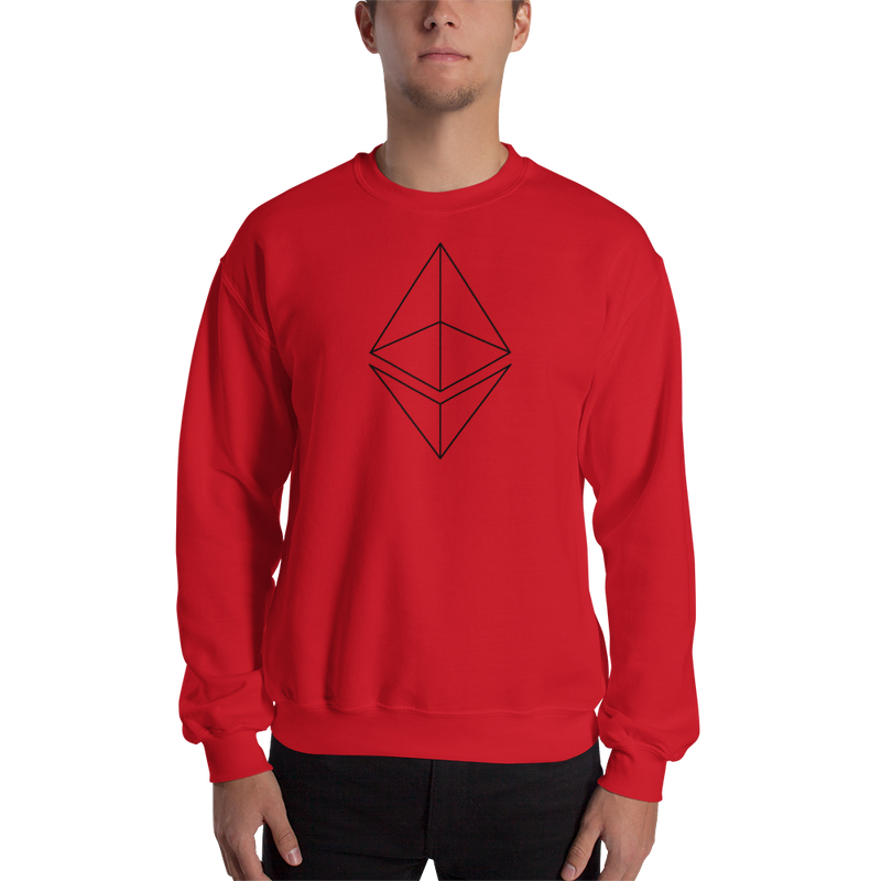 Ethereum line design - Men’s Crewneck Sweatshirt