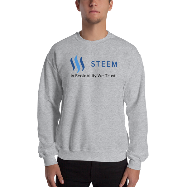 In scalability we trust (Steem) – Men’s Crewneck Sweatshirt