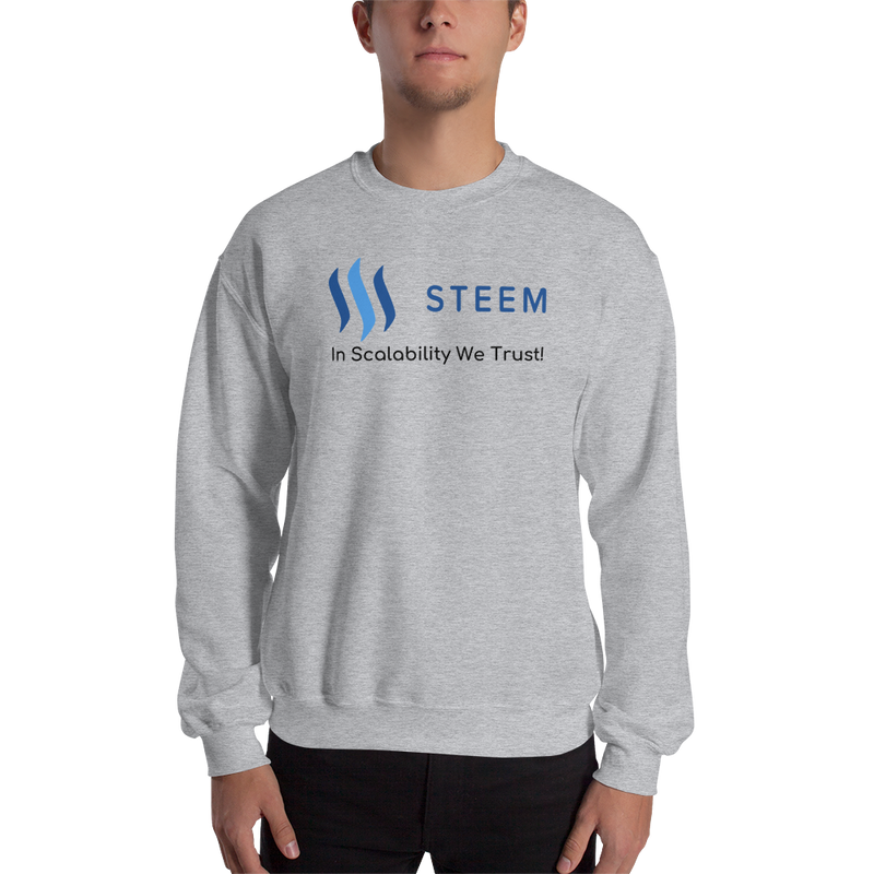 In scalability we trust (Steem) – Men’s Crewneck Sweatshirt