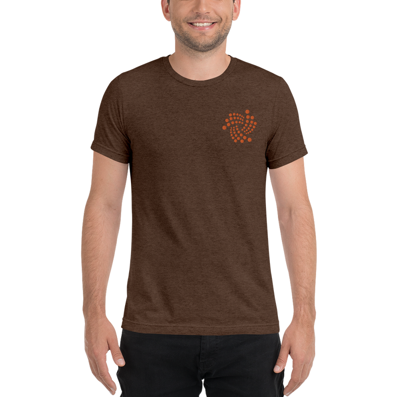 Iota floating design - Men's Embroidered Tri-Blend T-Shirt