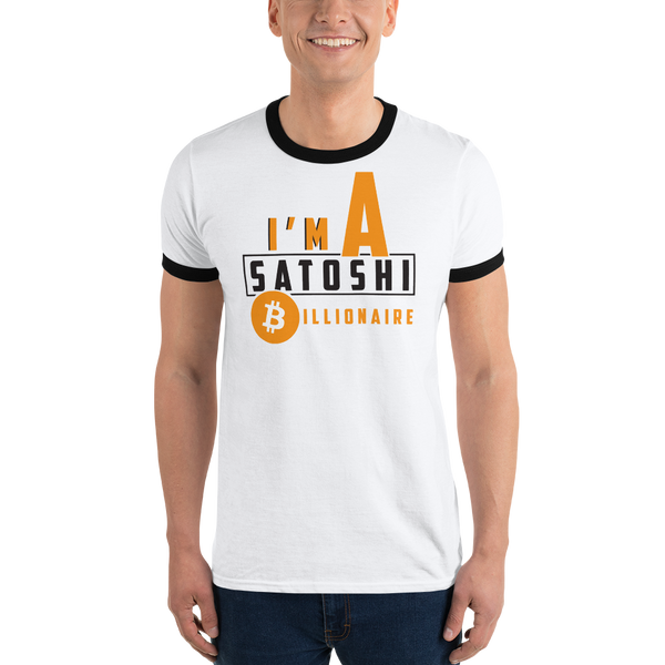 I'm a satoshi billionaire (Bitcoin) - Men's Ringer T-Shirt