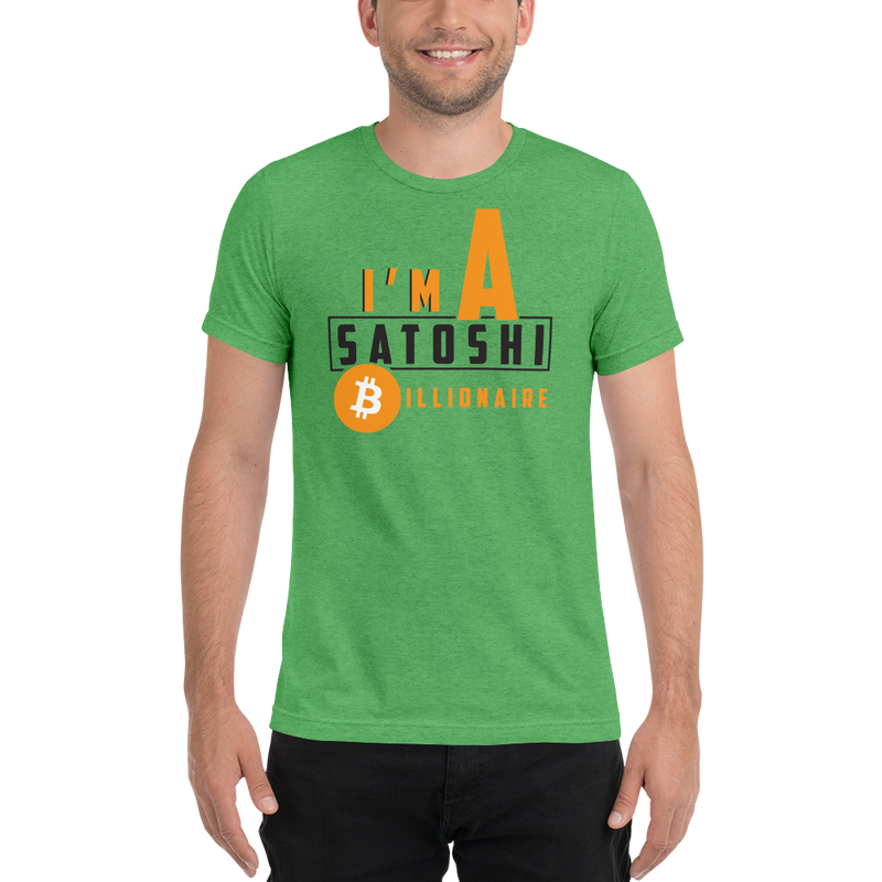 I'm a satoshi billionaire (Bitcoin) - Men's Tri-Blend T-Shirt