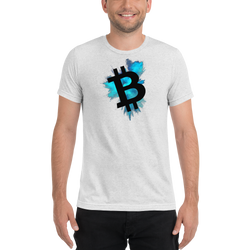 Bitcoin color cloud - Men's Tri-Blend T-Shirt