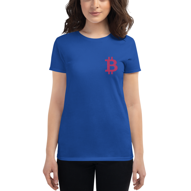 Bitcoin - Women's Embroidered Short Sleeve T-Shirt