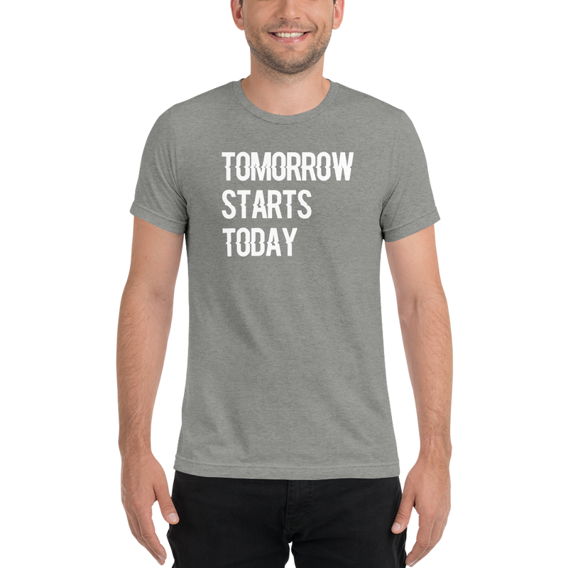 Tomorrow starts today (Zilliqa) - Men's Tri-Blend T-Shirt
