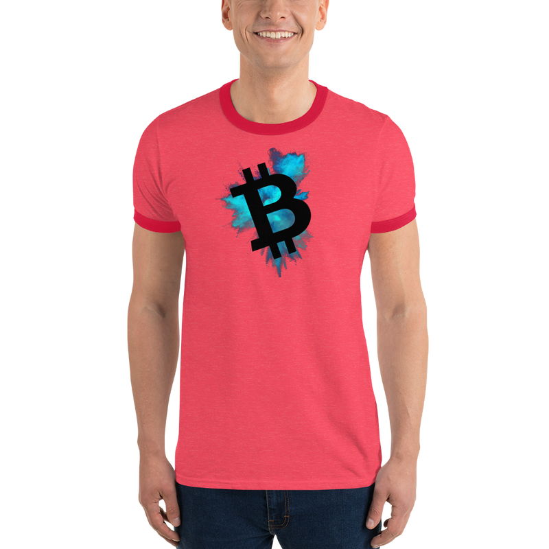 Bitcoin color cloud - Men's Ringer T-Shirt