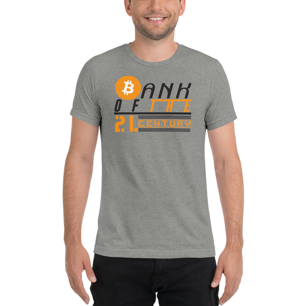 Bank of the 21.century (Bitcoin) - Men's Tri-Blend T-Shirt
