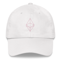 Ethereum line design (Pink) - Baseball Cap