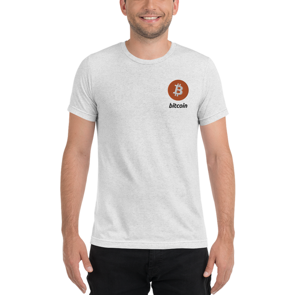 Bitcoin - Men's Embroidered Tri-Blend T-Shirt