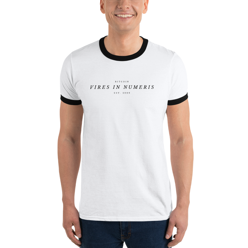 Vires in numeris (Bitcoin) - Men's Ringer T-Shirt