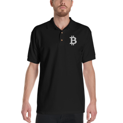 Bitcoin - Men's Embroidered Polo Shirt