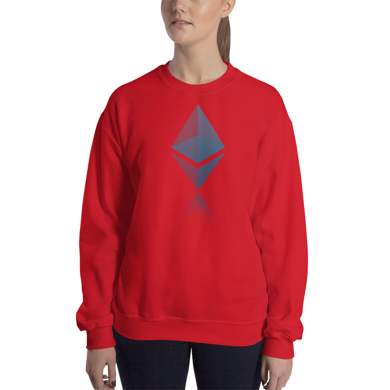 Ethereum reflection design – Women’s Crewneck Sweatshirt