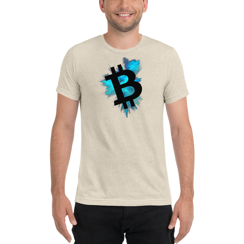 Bitcoin color cloud - Men's Tri-Blend T-Shirt