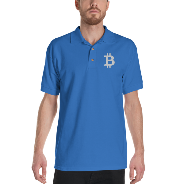 Bitcoin - Men's Embroidered Polo Shirt