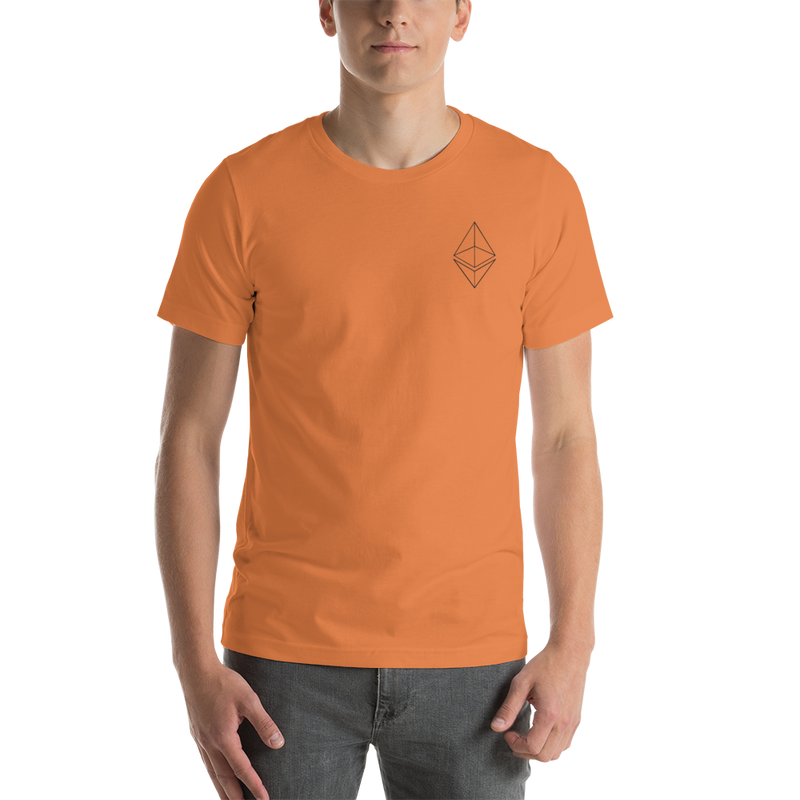 Ethereum line design - Men's Embroidered Premium T-Shirt