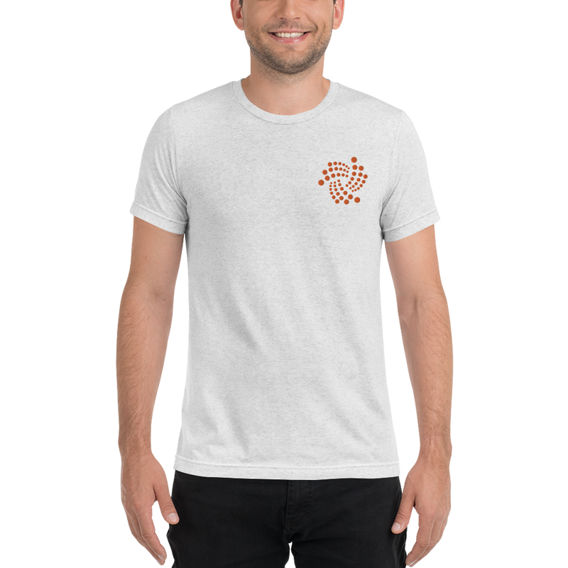 Iota floating design - Men's Embroidered Tri-Blend T-Shirt