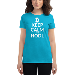 Keep calm (Bitcoin) - Women's Short Sleeve T-Shirt