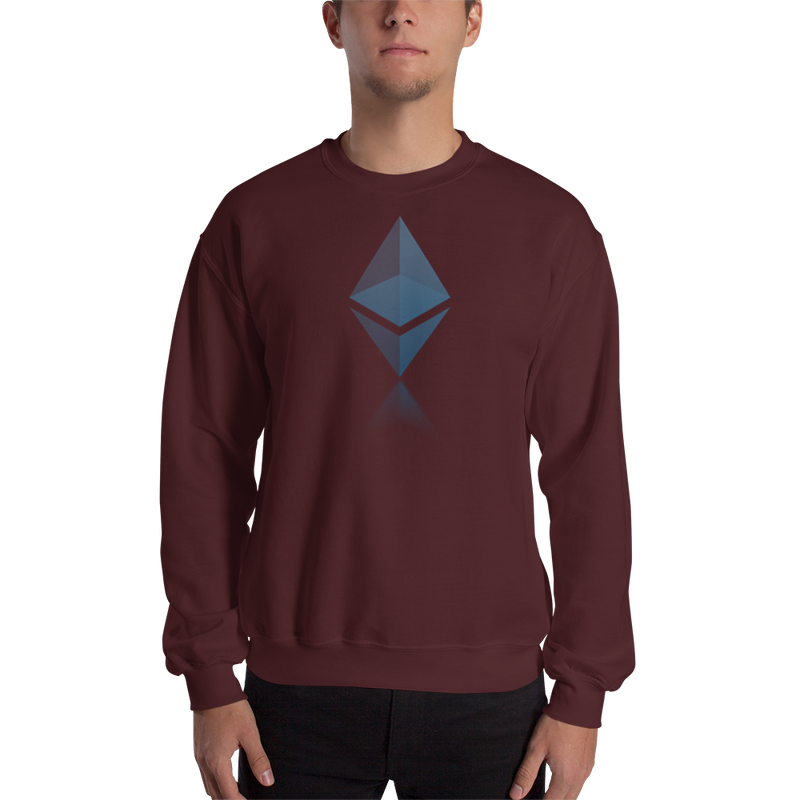 Ethereum reflection design - Men’s Crewneck Sweatshirt