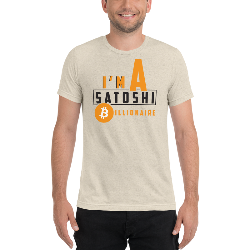 I'm a satoshi billionaire (Bitcoin) - Men's Tri-Blend T-Shirt