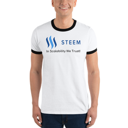 In scalability we trust (Steem) – Men’s Ringer T-Shirt