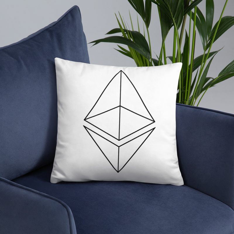 Ethereum line design - Pillow
