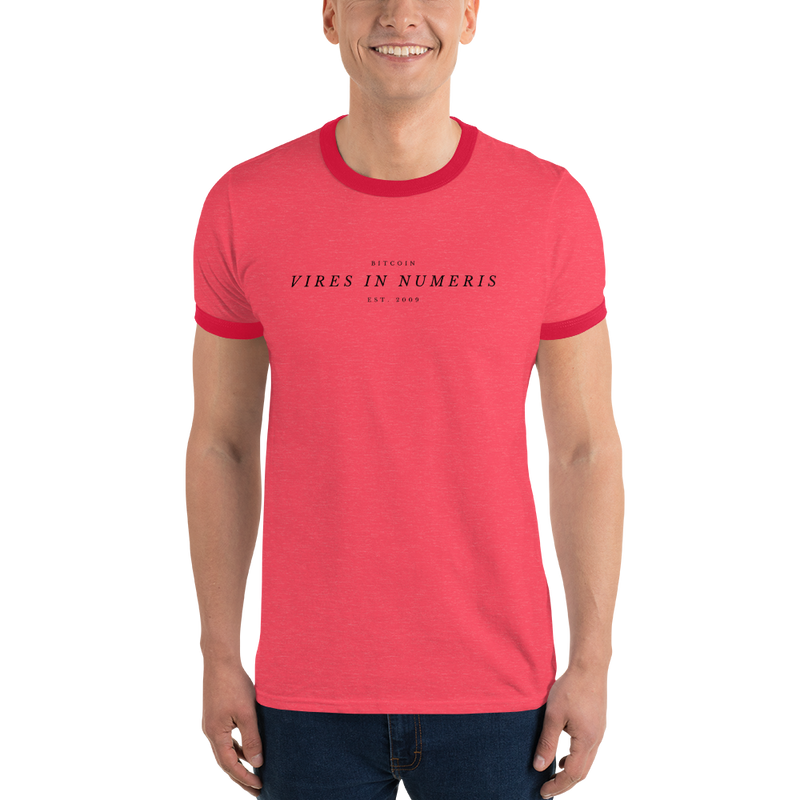 Vires in numeris (Bitcoin) - Men's Ringer T-Shirt