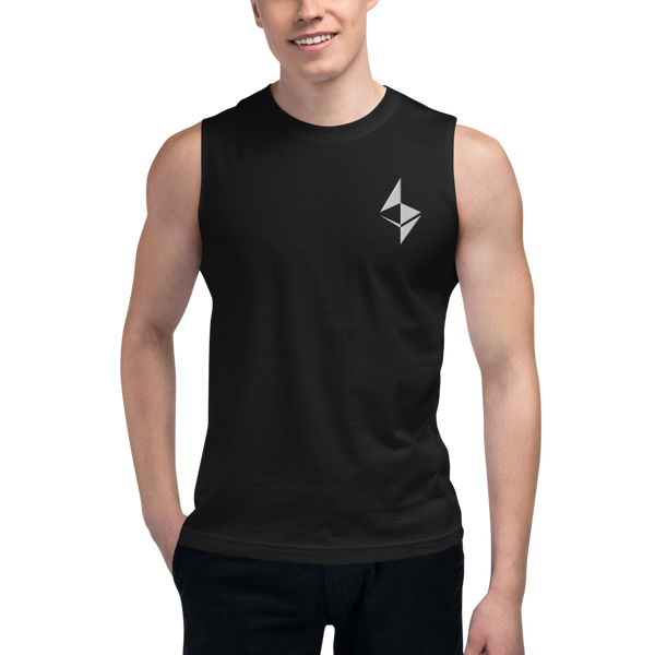Ethereum surface design – Men’s Embroidered Muscle Shirt