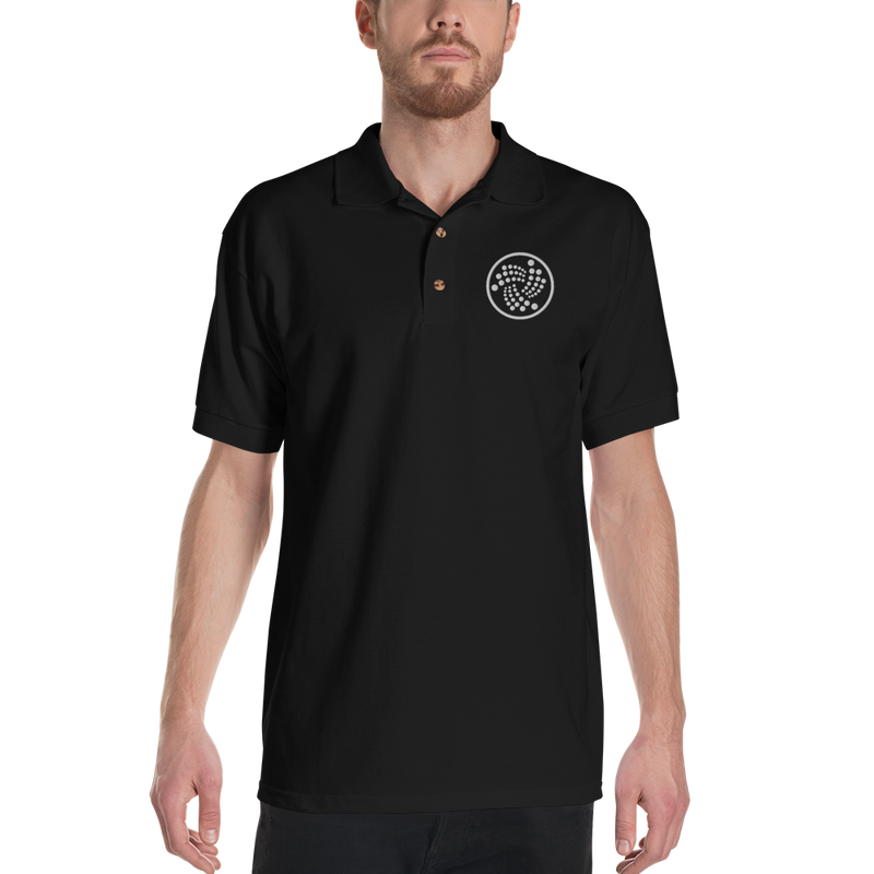 Iota logo - Men's Embroidered Polo Shirt