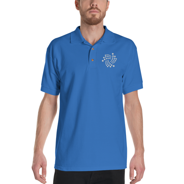 Iota floating - Men's Embroidered Polo Shirt