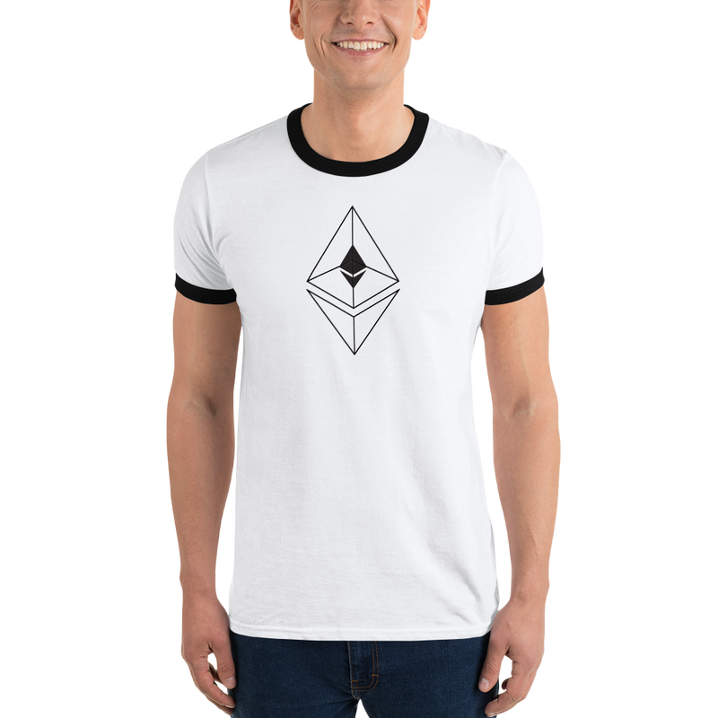 Ethereum line design - Men's Ringer T-Shirt