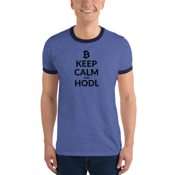 Keep calm (Bitcoin) - Men's Ringer T-Shirt
